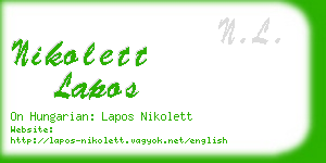 nikolett lapos business card